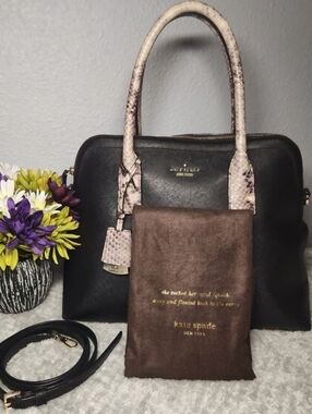 Authentic - Kate Spade Cameron Street Margot Satchel with Snakeskin handles